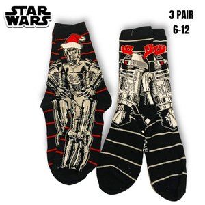 Star Wars Unisex Christmas Droids Novelty Socks! OSFM! Featuring C-3PO & R2-D2!